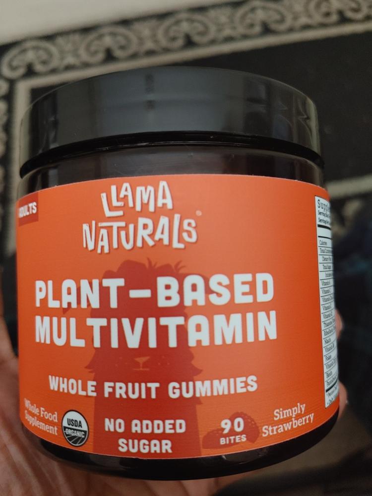 Whole Fruit Gummy Multivitamin for Adults, Strawberry – Llama Naturals